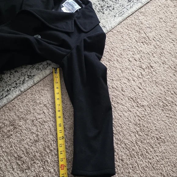 Vintage Quarterdeck U.S. Navy Man's Overcoat DSCP Wool Peacoat Men's 42L Black - Picture 8 of 8